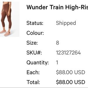 Lululemon Wunder Train 21”